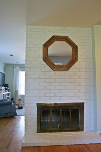 Fireplace mirror